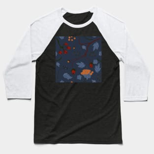 Autumn Berry Pattern Baseball T-Shirt